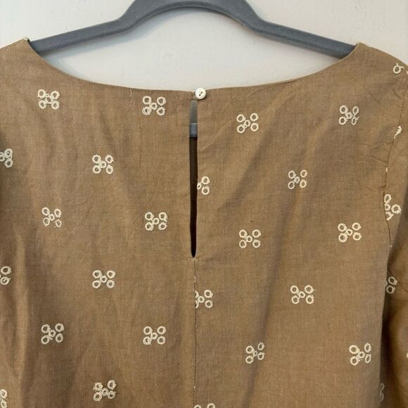 Sundance Women Royal beauty bell sleeve eyelet 3/4 sleeve dress 100% cotton sz 6 - Picture 12 of 12